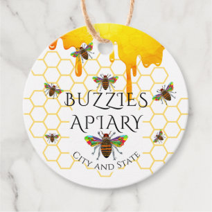 Beekeeper Apiary Honey Jar Classic Round Favor Tag Geschenkanhänger