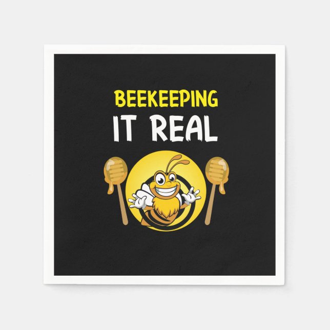 Beekeeper Art BeeKeeping It Real Serviette (Vorderseite)