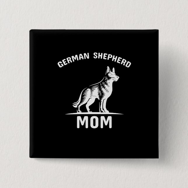 Beekeeper Art German Shepherd Mommy Button (Vorderseite)