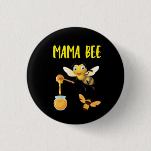 Beekeeper Art Mama Bee Button