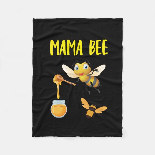 Beekeeper Art Mama Bee Fleecedecke (Vorderseite)
