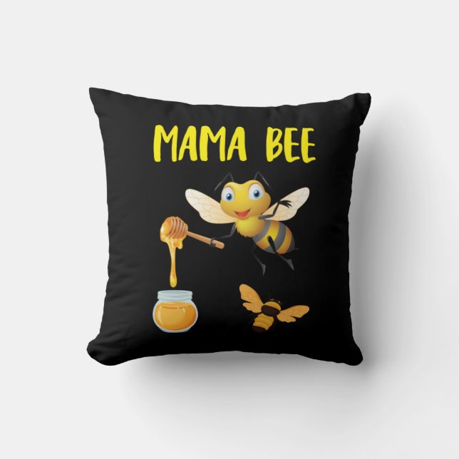 Beekeeper Art Mama Bee Kissen (Vorderseite)