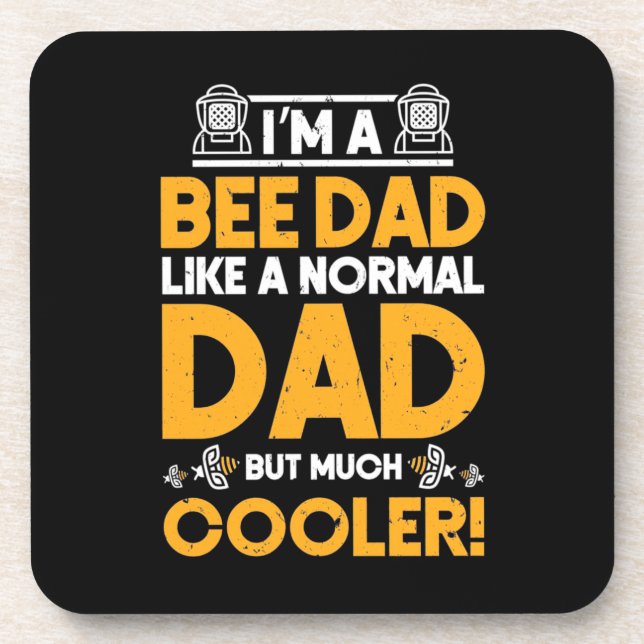 Beekeeper Gift | I Am A Bee Dad Getränkeuntersetzer (Vorderseite)