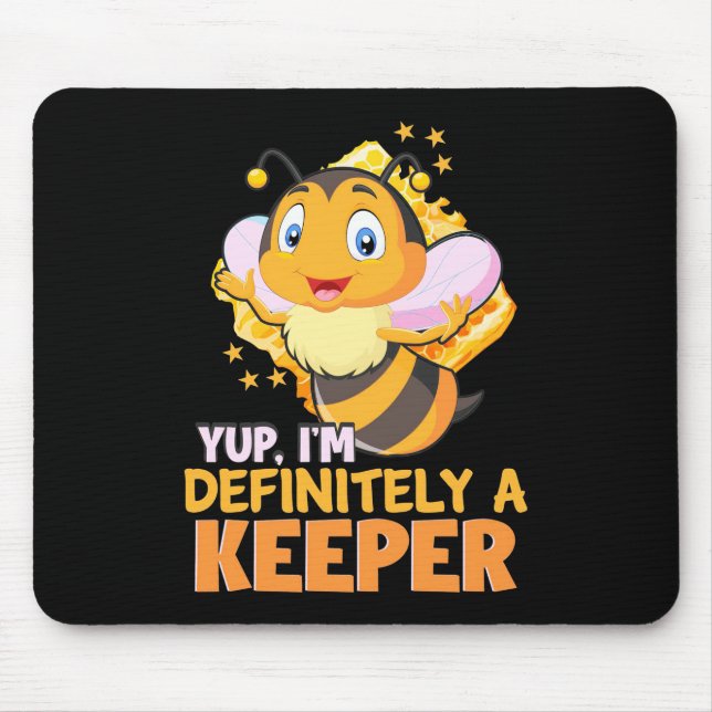 Beekeeper Gift | I Am Definitely A Bee Keeper Mousepad (Vorne)