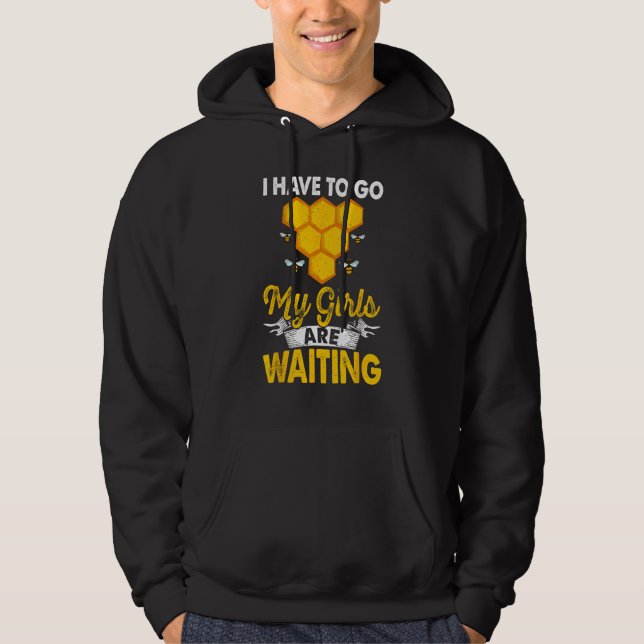 Beekeeper Girls Are Waiting Beekeeping Bee Apiary  Hoodie (Vorderseite)