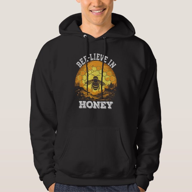 Beekeeper  Ideas Bee lieve Beekeeping Apiarist Hoodie (Vorderseite)