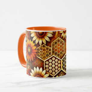 Beekeeper Mug Design de peigne et de tournesol