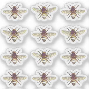 Beekeeper Vintage Gold Honeybee Étiquette imperméa
