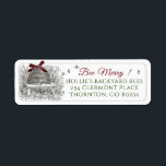 Beekeeper's Christmas Rücksendeadresse Skep Red Bo<br><div class="desc">Ein wunderschönes Urlaubsattel für Imker,  die als Rücksendeadresse auf ihren saisonalen Post und Paketen zu verwenden. Auch praktisch für die Kennzeichnung Ihrer Business Weihnachtsdekoration Schachteln und Paraphernalia mit Ihrem Namen,  um behalten,  sie nicht verlegt oder verloren.</div>