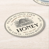Beekeeper's Ivory Skep Honey Promotion Untersetzer