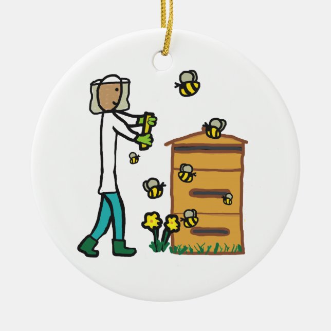 Beekeeping Keramik Ornament (Vorne)