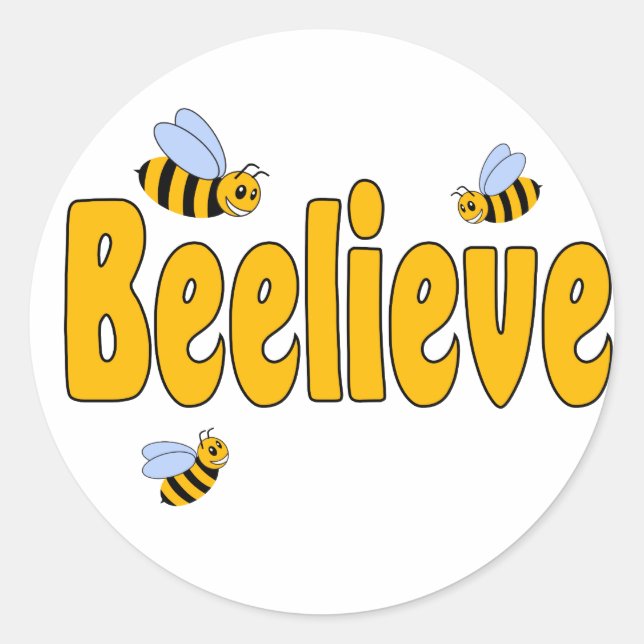 Beelieve Runder Aufkleber (Vorderseite)
