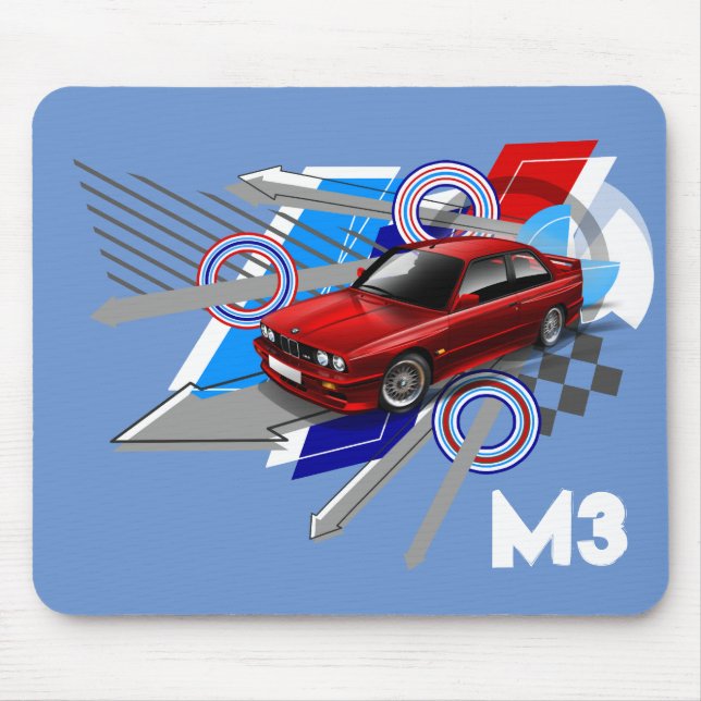 Beemer E30 M3 Mäusematte Mousepad (Vorne)