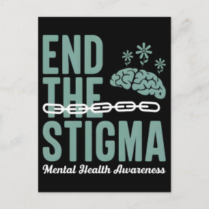 Beende das Stigma Psychische Gesundheit Awareness  Feiertagspostkarte