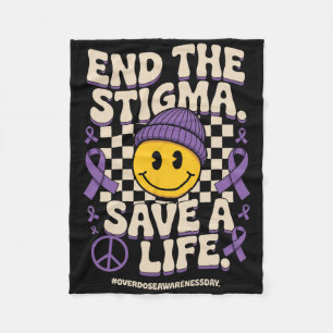 Beende Das Stigma Rette Ein Leben Groovy Überdosis Fleecedecke