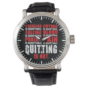 Beenden ist nicht akzeptabel - Workout Motivierend Armbanduhr