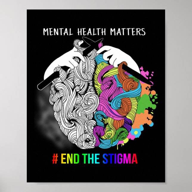 Beenden Sie das Stigma Mental Health Problems Ment Poster (Vorne)
