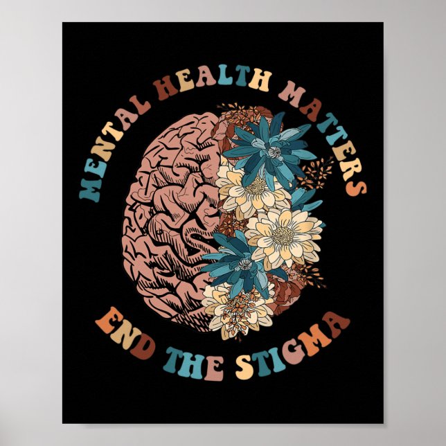Beenden Sie das Stigma Mental Health Problems Ment Poster (Vorne)