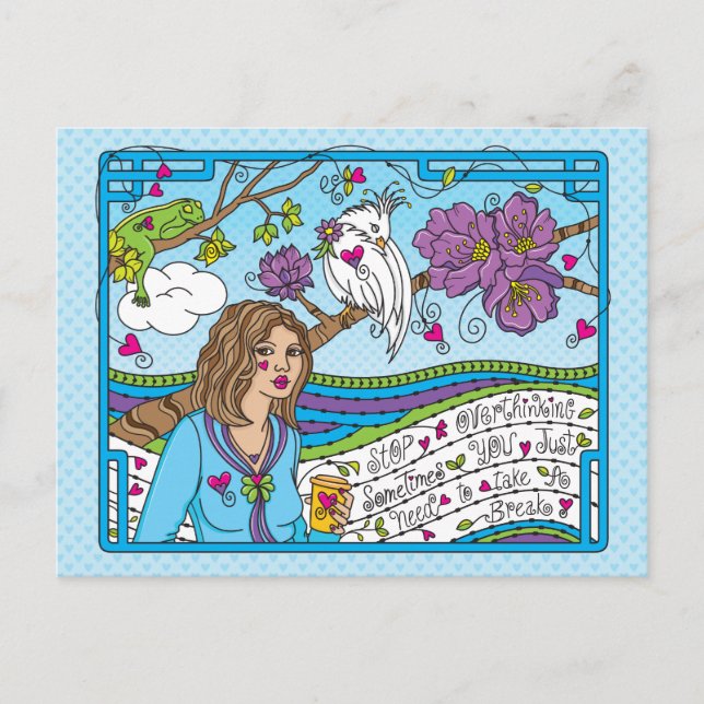 Beenden Sie das Überdenken der Postkarte (Vorderseite)