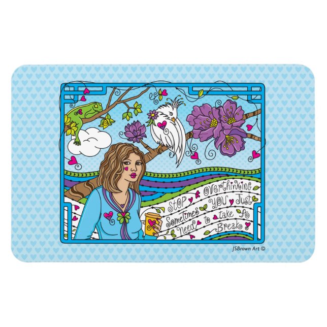 Beenden Sie das Überdenken_Flexible Magnet 6" x 4" (Horizontal)