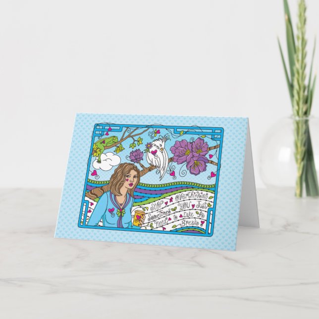 Beenden Sie das Überdenken_Grußkarte Karte (Vorderseite)