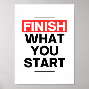 Beenden Sie das, was Sie starten - Unternehmer mot Poster