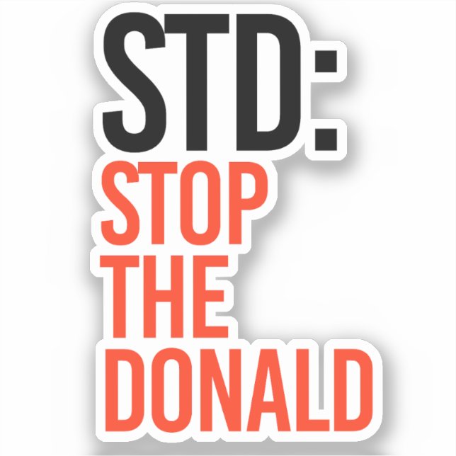 BEENDEN SIE DEN DONALD AUFKLEBER (Vorderseite)