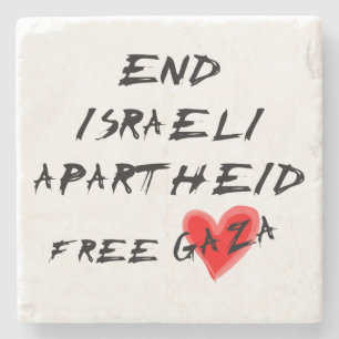 Beenden Sie den israelischen Apartheid-Freien Gaza Steinuntersetzer