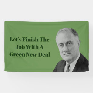 Beenden Sie den Job Green New Deal Banner
