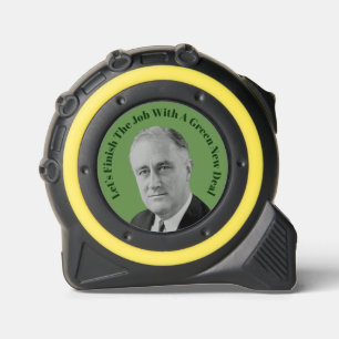 Beenden Sie den Job Green New Deal Maßband
