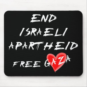 Beenden Sie den weißen Text der israelischen Apart Mousepad