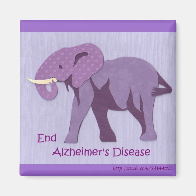 Beenden Sie die Alzheimer-Krankheit Magnet (Vorne)