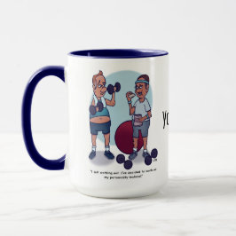Beenden Sie die Arbeit aus Funny Tasse