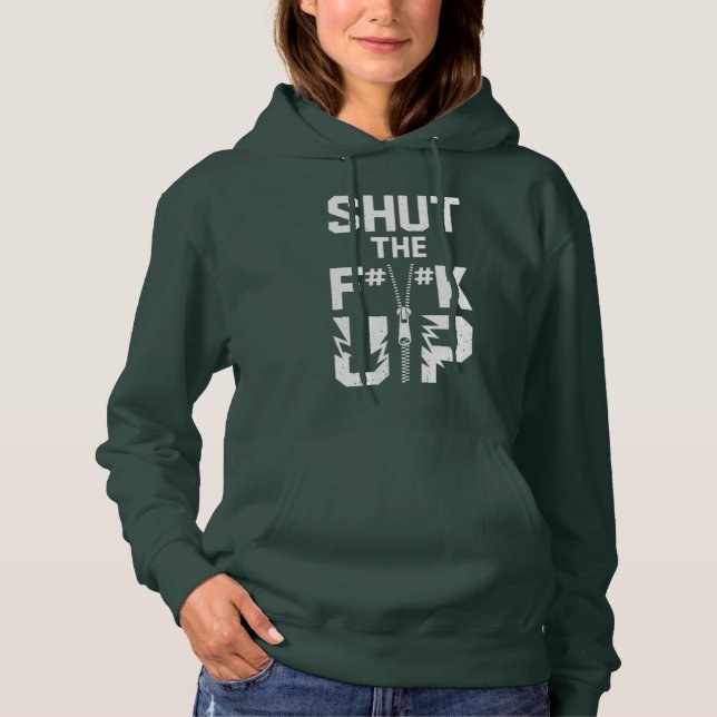 Beenden Sie die F#%K Fett Typografie Hoodie (Vorderseite)