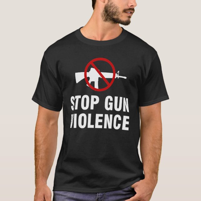 Beenden Sie die Gewalt von Waffen Schützen Sie uns T-Shirt (Vorderseite)