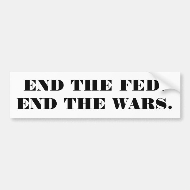 BEENDEN SIE DIE KRIEGE FED. END THE AUTOAUFKLEBER (Vorne)