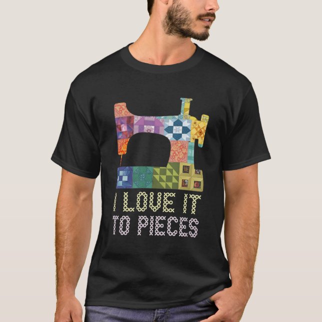 Beenden Sie die Liebe auf Stücke Nähen Redewendung T-Shirt (Vorderseite)