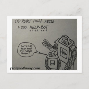 Beenden Sie die Postkarte des Roboterabbruchs
