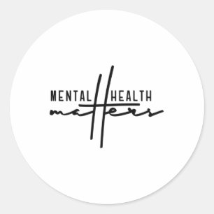 Beenden Sie die psychischen Probleme des Stigmas Runder Aufkleber