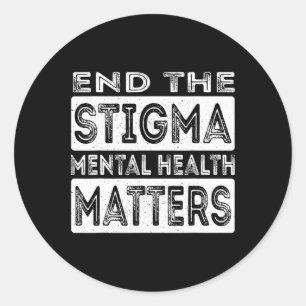 Beenden Sie die Stigma psychische Gesundheitsprobl Runder Aufkleber