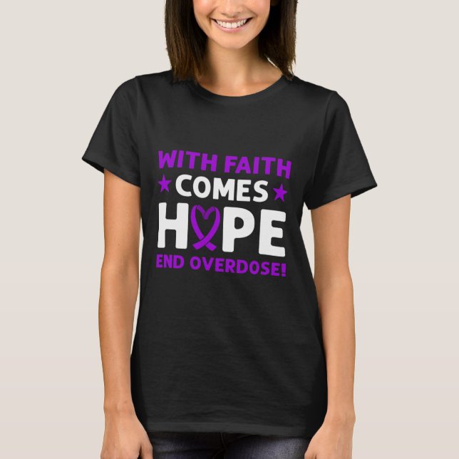 Beenden Sie die Überdosierung! Lila Band. Überdosi T-Shirt (Vorderseite)