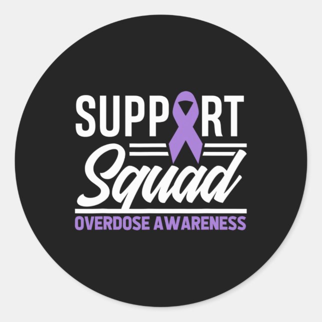 Beenden Sie die Überdosierung Unterstützung durch  Runder Aufkleber (Vorderseite)