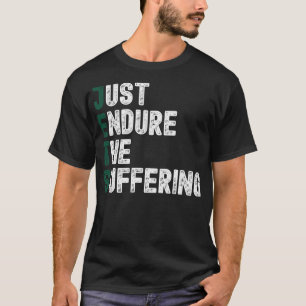 Beenden Sie einfach den leidenden lustigen Fußball T-Shirt