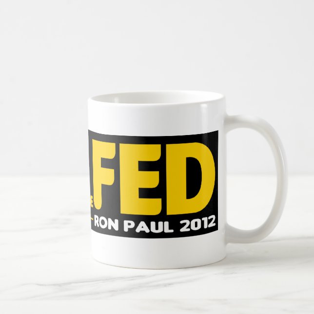 Beenden Sie gefüttert! Ron Paul 2012 Kaffeetasse (Rechts)