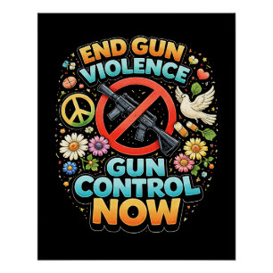 Beenden Sie Gewalt mit Waffen jetzt Poster