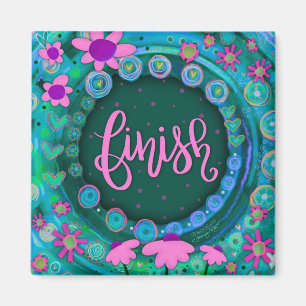 Beenden Sie Hübsche Fun Floral Moderne Inspirivity Magnet