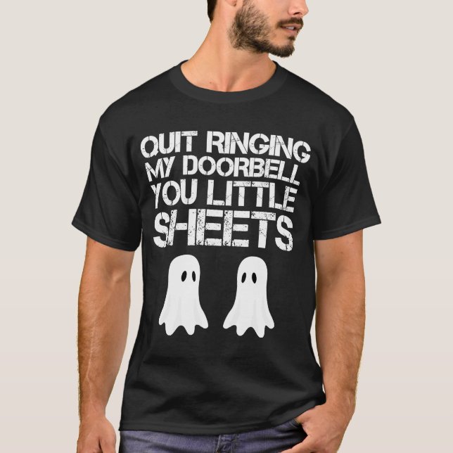 Beenden Sie meine Türklingel Sie kleine Blätter Ge T-Shirt (Vorderseite)
