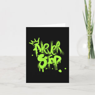 Beenden Sie nie Graffiti-inspiriertes Motivierend Karte