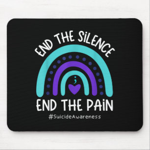 Beendet das Schweigen, beendet den Schmerz Regenbo Mousepad