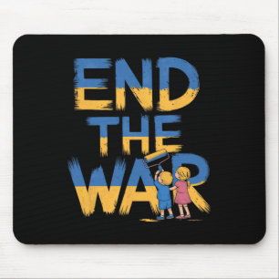 Beendet den Krieg Graffiti Kinder unterstützen Sel Mousepad